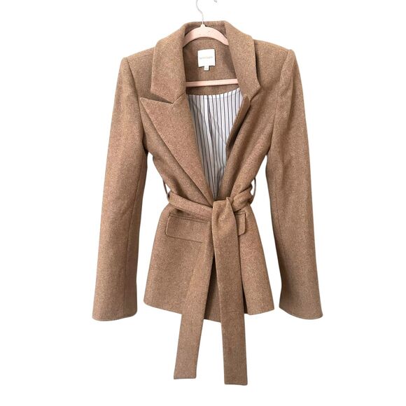 FAVORITE DAUGHTER‎ Adrienne Belted Blazer Tan NWOT Small - Picture 2 of 5